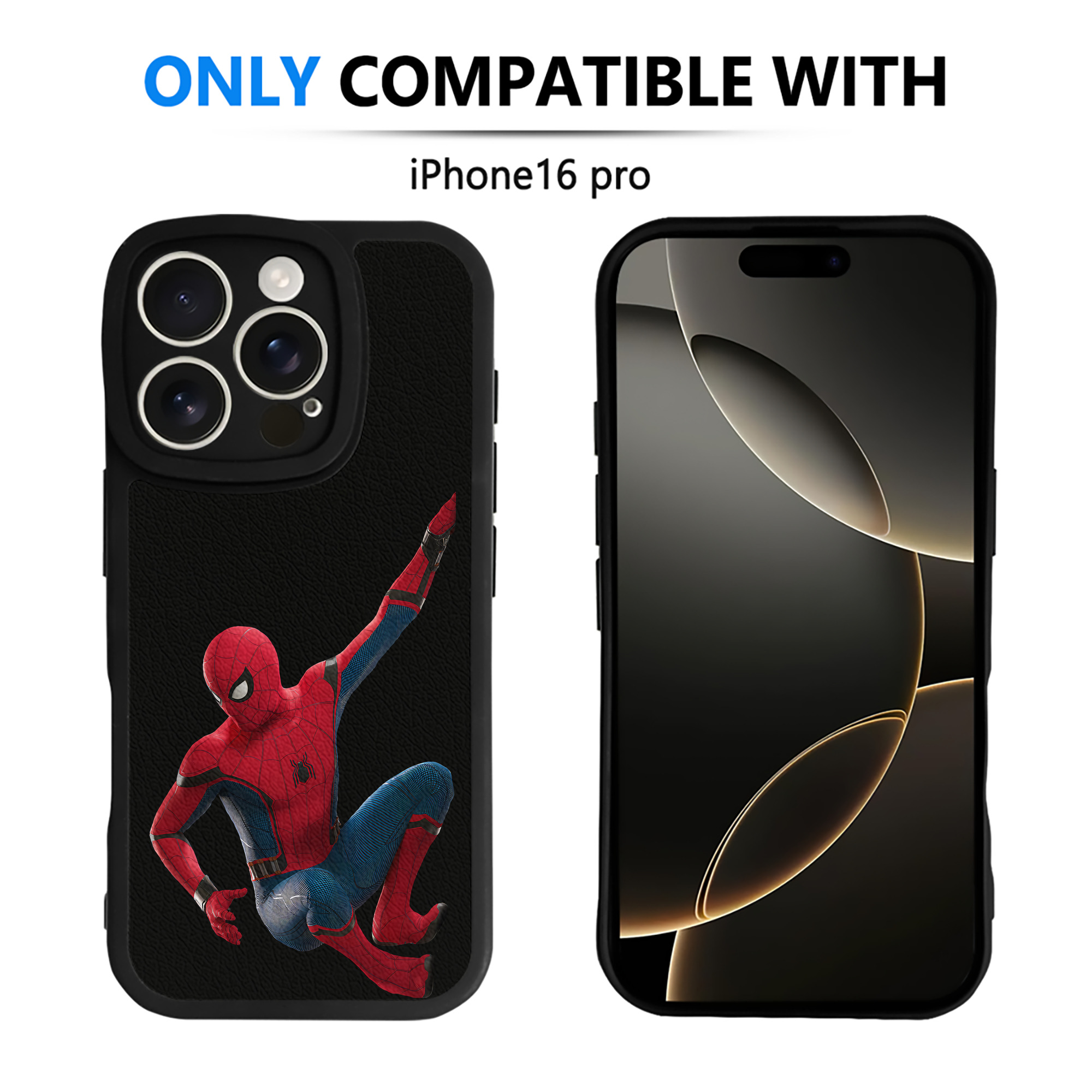 Spider Man スパイダーマン 【iPhone 16シリーズ対応】シリコンスマホケース（レザー調） 材質：シリコン